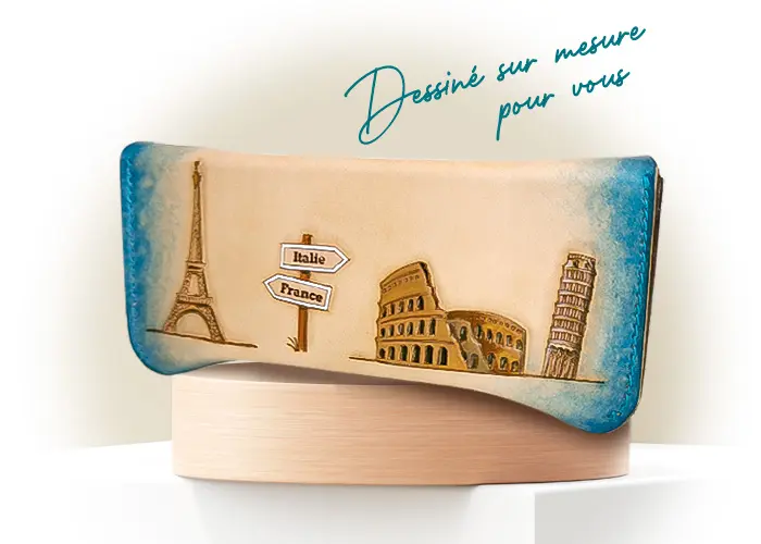 Etui à lunettes thème voyage