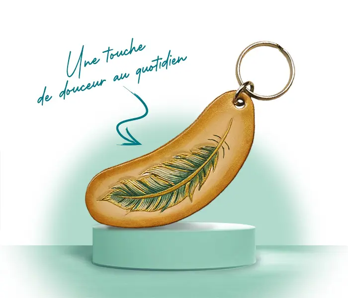 porte-clés plume